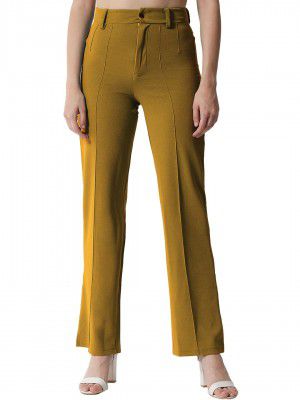 KOTTY Women Polyester Blend Solid Trousers