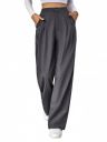 KOTTY Women's Cotton Blend Straight Fit Cross Pocket Solid Trousers...
