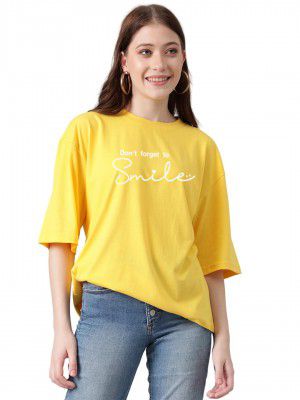 KOTTY Women's Cotton Modern Fit T-Shirt