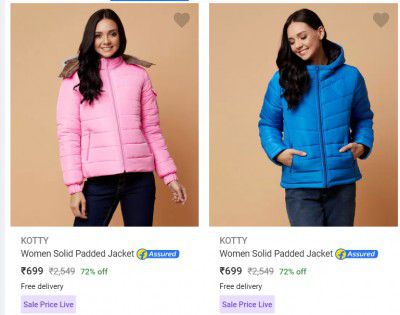 Kotty Womens Jackets Flat @ ₹699