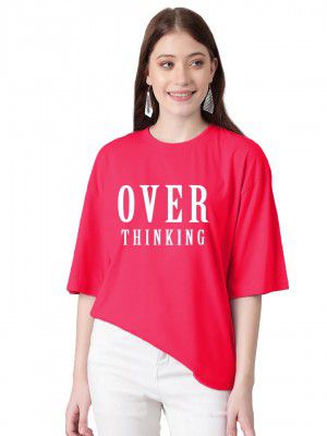KOTTY Women's Print Oversized T-Shirt | Cotton Blend | Casual Loose Fit | S-XL | Trendy Graphic Tee