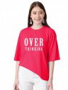 KOTTY Women's Print Oversized T-Shirt | Cotton Blend | Casual Loose Fit | S-XL | Trendy Graphic Tee...