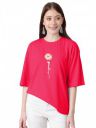 KOTTY Women's Print Oversized T-Shirt | Cotton Blend | Casual Loose Fit | S-XL | Trendy Graphic Tee...