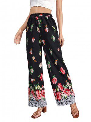 KOTTY Womens Printed Regular Fit Trousers