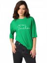 KOTTY Women's Printed, Typography Round Neck Cotton Blend 3/4 Sleeve T-Shirt...