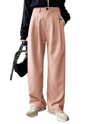 KOTTY Women's Regular Fit Mid Rise Trouser