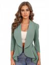 KOTTY Women's Single Breasted Relaxed Fit Shawl Collar 3/4 Sleeve Blazer...