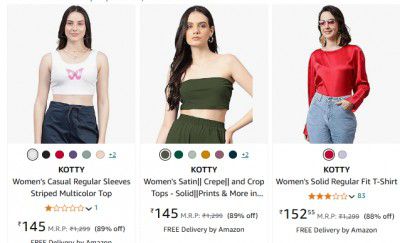 Amazon: KOTTY Womens Top Starts at ₹154