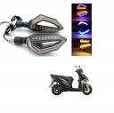 KOZDIKO 4 Pcs D Shaped Bike 9 LED Turn Signal Lights Blinker Front & Rear Side Indicator Light For Yamaha Ray ZR...