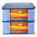 Kozdiko Non Woven 2 Pieces Arrow Print with Transparent View and 2 Zips for Saree, Clothes Covers, Bead Sheets Etc Wardrobe Organizer Storage Bag...