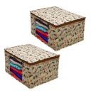 Kozdiko Non Woven Leaf Print Garments and Saree Cover Pack of 2...