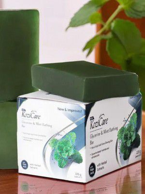 KOZICARE Set Of 3 Kojic Acid- Glycerin Mint & Glutathione Soap- 75 g Each