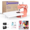 KPCB Tech Sewing Machine with Extension Table and Free Sewing KIT with Speed Control Beginner Friendly (Orange)...