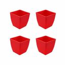 Kraft Seeds by 10club Compact and Handy 6 Inches Pearl Table Pots for Indoor and Outdoor Garden Use – Red - Pack of 4...