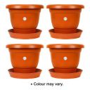 Kraft Seeds Gamla Planter Pot and Plates (18 cm, Multicolour, Pack of 8)...