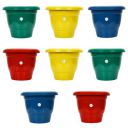 Kraft Seeds Plastic Planter (10 inch, Multicolour, Set of 8)...
