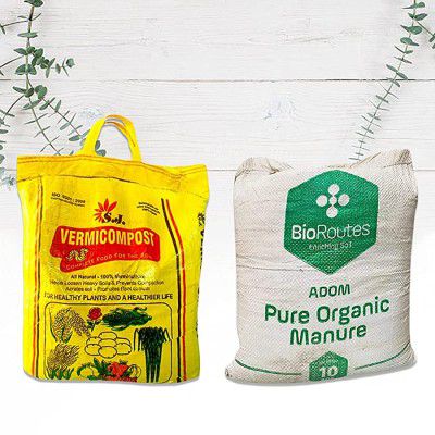Kraft Seeds Vermicompost 10kg and Organic Manure 10kg Would Make Great Potting Mix Combo In One Box