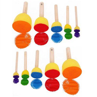 Kraptick Sponge Set - Ideal for Stippling, Stenciling, and Sponge Paint Brush-(MFP10-RE)