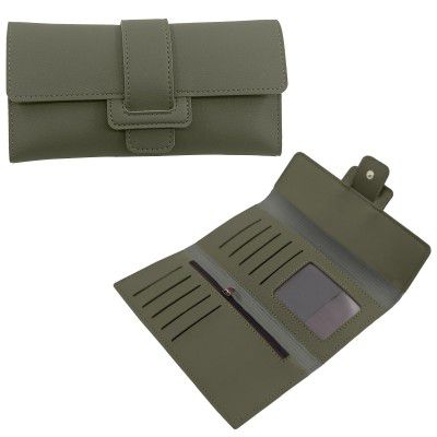 Kraptick Women's Wallet -Stylish and Compact Purse Clutch Wallet for Women (Green)