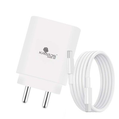 Kratos 25W Charger Adapter with Type C to C Cable, Fast Charger Compatible with Samsung Galaxy 