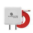 Kratos 65W Fast Charger Adapter & USB-A to Type C Cable Combo, Compatible with Samsung, OnePlus, Realme, Xiaomi, Oppo, Vivo & Other Smartphones, Type C Charger Supports Dash, Warp, Vooc, SuperVooc...
