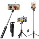 Kratos Selfie Stick Tripod Stand, 3 in 1 Multifunctional Design, Rechargable LED Light with Two Brighness Levels for Make up...