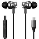 Kratos Thump Plus Type C Earphone, 13mm Bass Drivers, Inline Control, IPX5 Water Resistant, Comfort Fit C Type Earphones with Volume Control, Metallic...