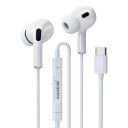 Kratos Type C Headphones with Mic, White in-Ear Design, 12mm...