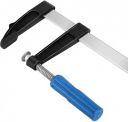 KRAVETTO 50x300 mm Heavy Duty Wood Working F Clamp | Non-Slip Plastic Handle | Double-Sided Card Teeth | Bold Screw | Strong Clamping, MULTICOLOR, Pack of 1...