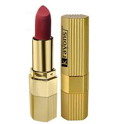 Krayons Desire Matte Lipstick Highly Pigmented Longlasting 3.5g (Garnet Red)