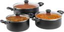 Kreme Casserole 2.5L + 3.5L + 4.5L Induction Bottom Non-Stick Coated Cookware Set  (Aluminium, 3 - Piece)...