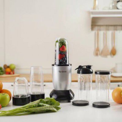 Kreme NUTRIBLEND 500 W Juicer Mixer Grinder (GH NB 5P SLVR | 5 Jars | Silver)