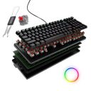 Kreo Hive Wired Full Size RGB Backlight Gaming Mechanical Keyboard, Customizable RGB, (All Black, Red Switch)...
