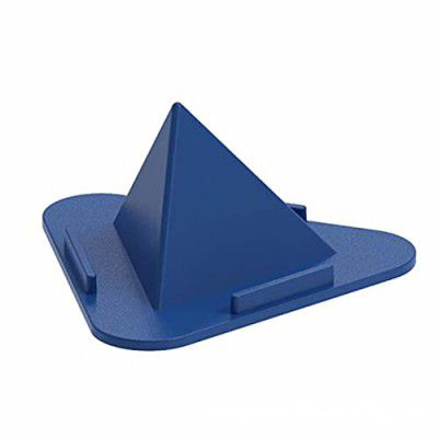 Krifton Tabletop Mobile Accessories Universal Portable Three-Sided Pyramid Shape Desktop/Table Mobile Holder Stand - Anti Slip, Multi Angle (Any Color)