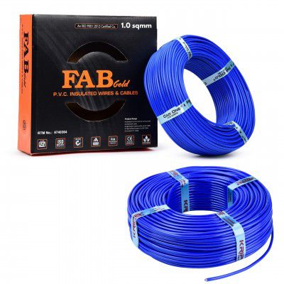KRIPA 1.0 SQ.MM Single Core FR PVC Insulated Copper Electrical Wire, 90 Meter 