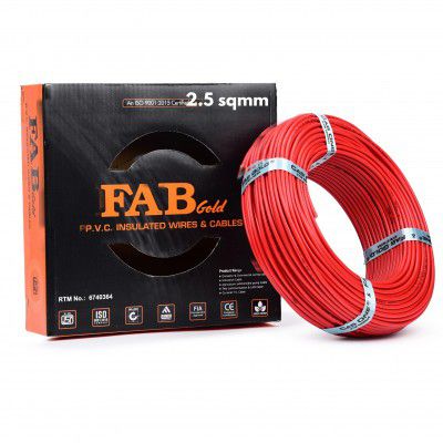 KRIPA 2.5 Sqmm FR PVC Insulated CCA Copper Wire | 90 Meter Single Core Multistrand House Cable 