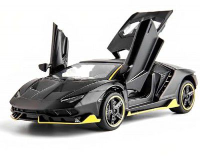 KRIREEN Lamborghni Die-Cast Metal Super Model Car with Openable Doors, Lights, Music and Pull Back Alloy Metal Vehicle, Birthday Gift for Kids (Multi Color), (Sacle 1:32) (Lamborgini Car)