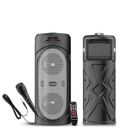 Krisons Buddy Silver Double Woofer 40W Multi-Media Bluetooth Party Speaker Wired Mic for Karaoke...