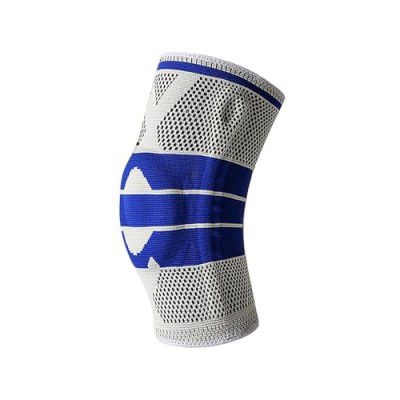 Kriva Cotton Knee Padded Protector | Compression Knee Brace (color: Grey and white)