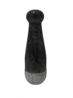 KRIXKART Marble Pestle for Mortal 4 Inch Imam Dasta Ohkli Musal Spices Masher for Kitchen (Black)