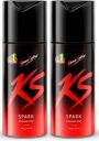 KS SPARK 2 Body Spray - For Men & Women (300 ml, Pack of 3) Deodorant Spray - For Men & Women...