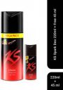 KS Spark Deodorant Combo for men 220 ml with free Spark Deodorant 45 ml Travel Pack Deodorant Spray - For Men  (265 ml, Pack of 2)...