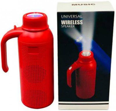 KSD Branded WS-004 Latest 3D Sound Blast Hand-Held Speaker With Flash Light 5 W Bluetooth Speaker  (Red, 5.0 Channel)