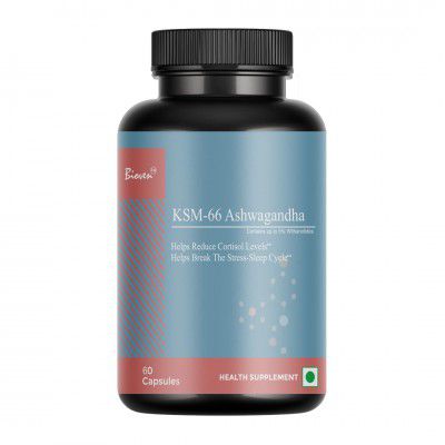 KSM-66 Ashwagandha 60 Veg Capsules – Premium Organic Adaptogen for Stress Relief
