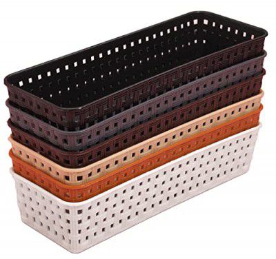 KSP HOME Plastic (pack of 6) Multipurpose Desk Organizer Tray Office Drawer 
