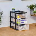 Kuber Industries 3-Layer Collapsible Multipurpose Plastic Drawers Storage Organizer...