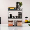 Kuber Industries 3-Layer Durable Kitchen Storage Rack for Spices | Space-Saving Multipurpose Onion & Fruit/Vegetable Stand for Kitchen, Home & Office | Silver...