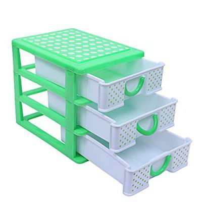 Kuber Industries 3 Layer Storage Drawer, Green, Standard, 5.51 x 7.08 x 5.9 inches