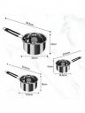 Kuber Industries 3 Pcs Stainless Steel Saucepan...