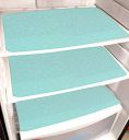 Kuber Industries 3 Piece Self Lining Design PVC Fridge Mat Set - 18"x12", Green...